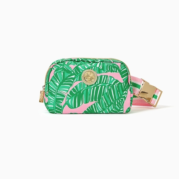 Lilly Pulitzer Jeanie Belt Bag Conch Shell Pink Lets Go Bananas Accessories Sm - Picture 2 of 4